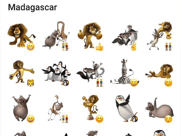 Madagascar sticker pack - Telegram Stickers Library