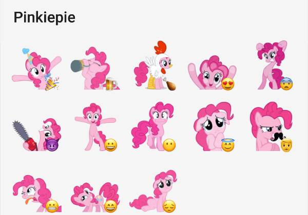 Pinkiepie telegram stickers