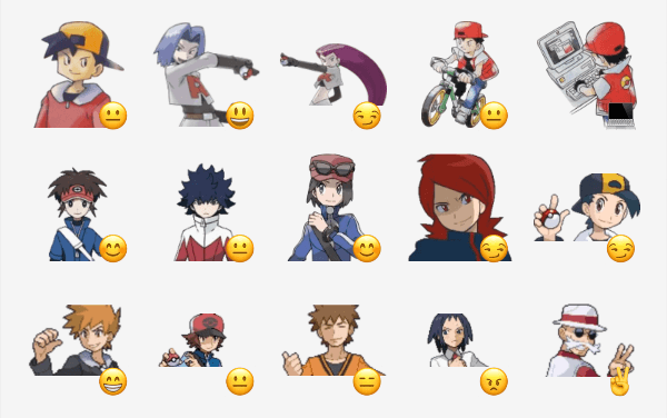 Pokemon Trainers sticker pack