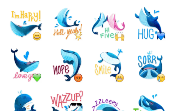 Humpy the Whale Sticker Pack