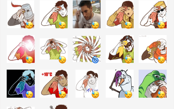 Sweating Towel Guy Sticker Pack