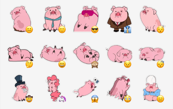 Waddles Pig Sticker Pack