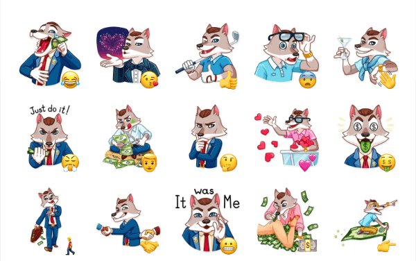 The Wolf of Wall Street Sticker Pack