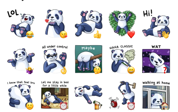 Lazy Panda Sticker Pack