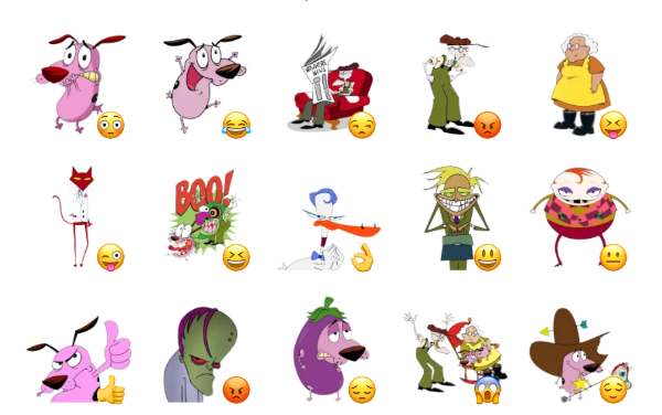Courage the cowardly dog Sticker Pack